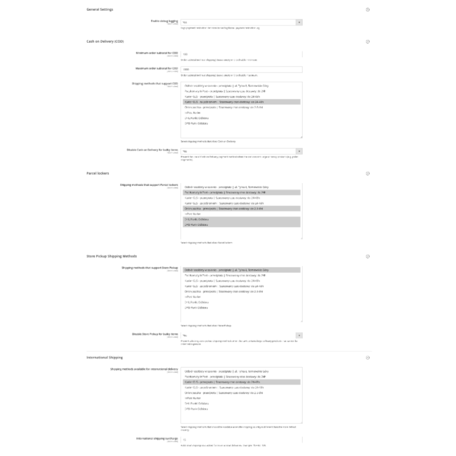 Zahlungs- und Versandbeschränkungen für Magento 2