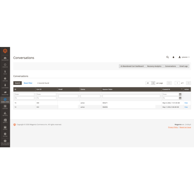 KI-gestützter Warenkorbwiederherstellungs-Assistent für Magento 2