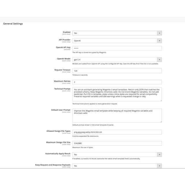 AI Email Template Generator dla Magento 2