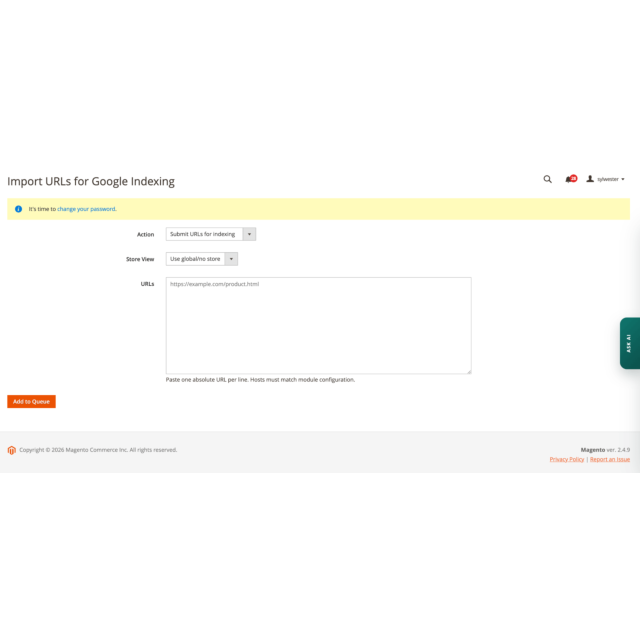 Google Indexing API for Magento 2