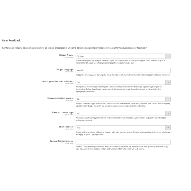 Kowal Sentry Integration for Magento 2