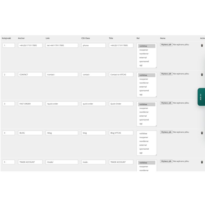 Kowal Custom Header Links para Magento 2
