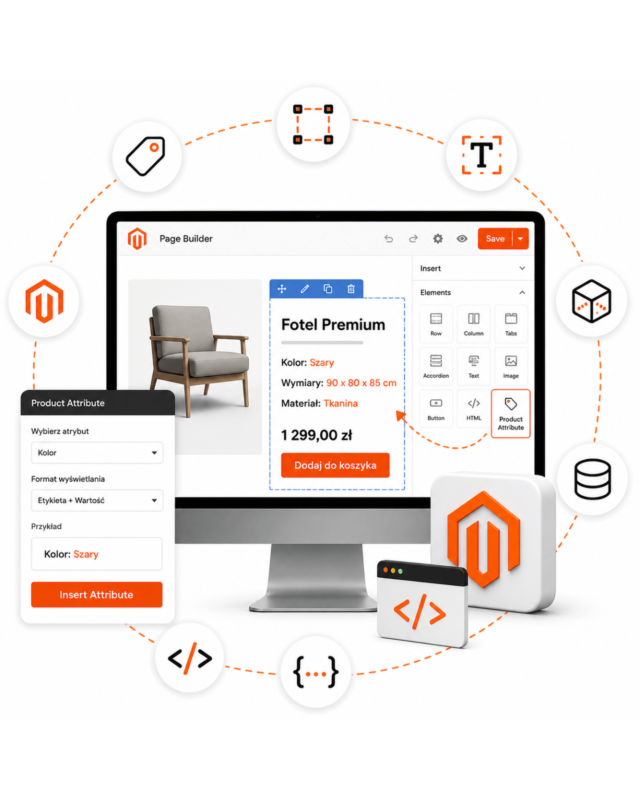 Módulo Magento para insertar un atributo de producto en la plantilla de Page Builder