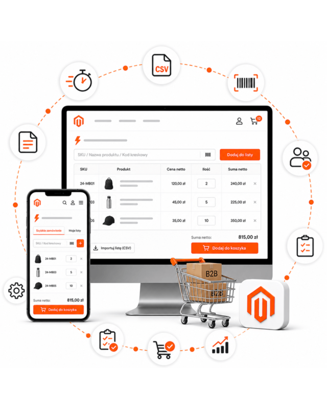 Módulo Pedidos rápidos B2B para Magento 2 - Mayor eficiencia en los pedidos al por mayor