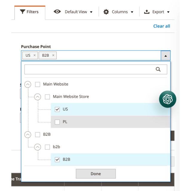 Kowal Multiselect Purchase Point para Magento 2