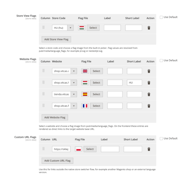 Module Language Flags pour Magento 2