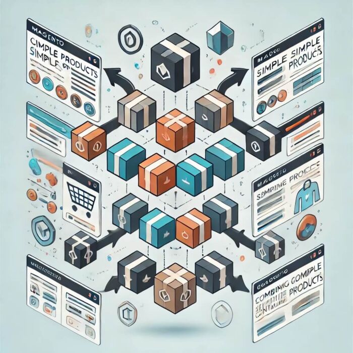 Modulo Magento che collega prodotti semplici in varianti senza prodotto configurabile