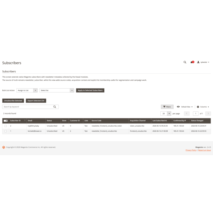 Zaawansowany pakiet newsletterowy dla Magento 2
