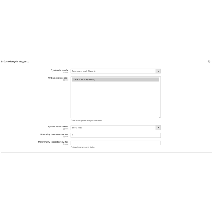 Magento 2 BaseLinker Stock Export