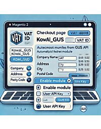 Moduł Kowal_Gus - Automatyczne Pobieranie Danych Firmy z GUS w Magento 2