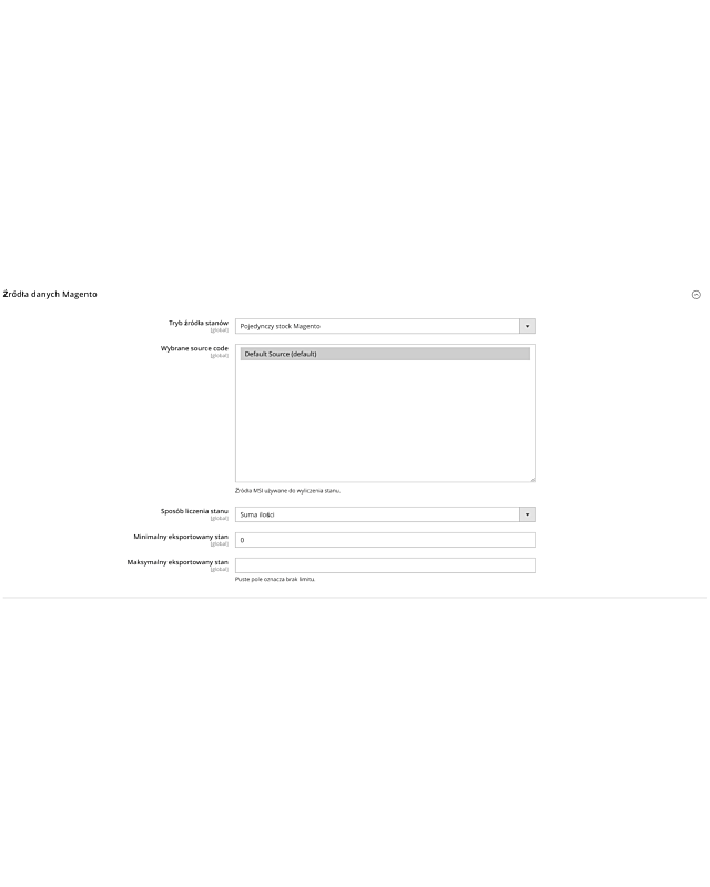 Magento 2 BaseLinker Stock Export