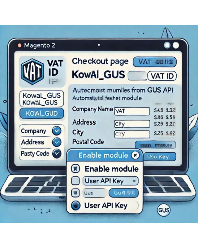 Moduł Kowal_Gus - Automatyczne Pobieranie Danych Firmy z GUS w Magento 2
