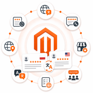 Tłumaczenie opinii w Magento 2 dla multistore i wielu języków