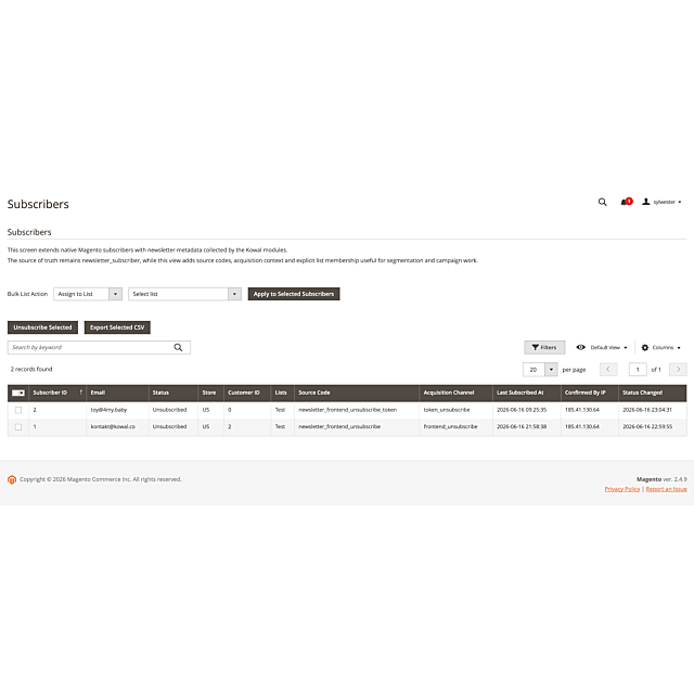 Zaawansowany pakiet newsletterowy dla Magento 2