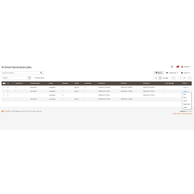 AI Email Template Generator dla Magento 2