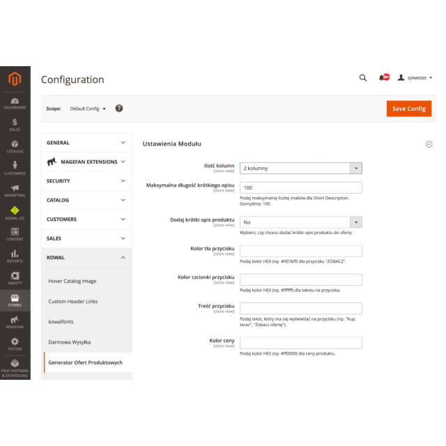 Automatyzacja e-mail marketingu: Moduł generowania ofert produktowych dla Magento 2 i integracja z CNUD.eu - PANEL