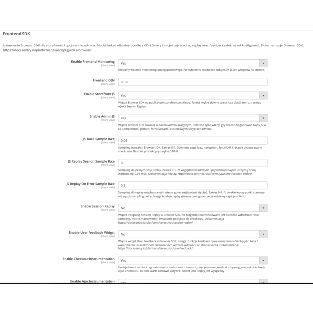 Kowal Integracja Sentry dla Magento 2