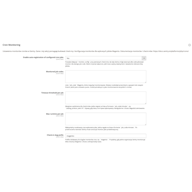 Kowal Integracja Sentry dla Magento 2