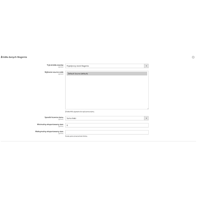 Magento 2 BaseLinker Stock Export