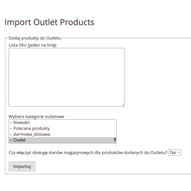 Moduł Outlet dla Magento 2 - Automatyzacja Wyprzedaży