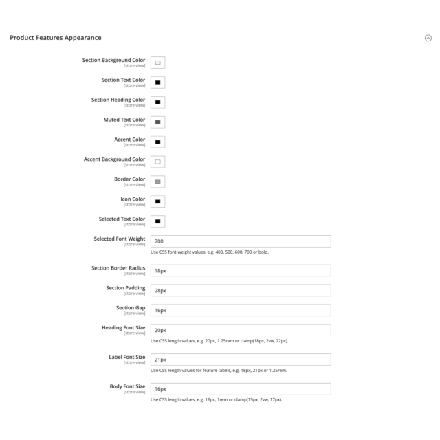 Rozszerzone informacje o produkcie