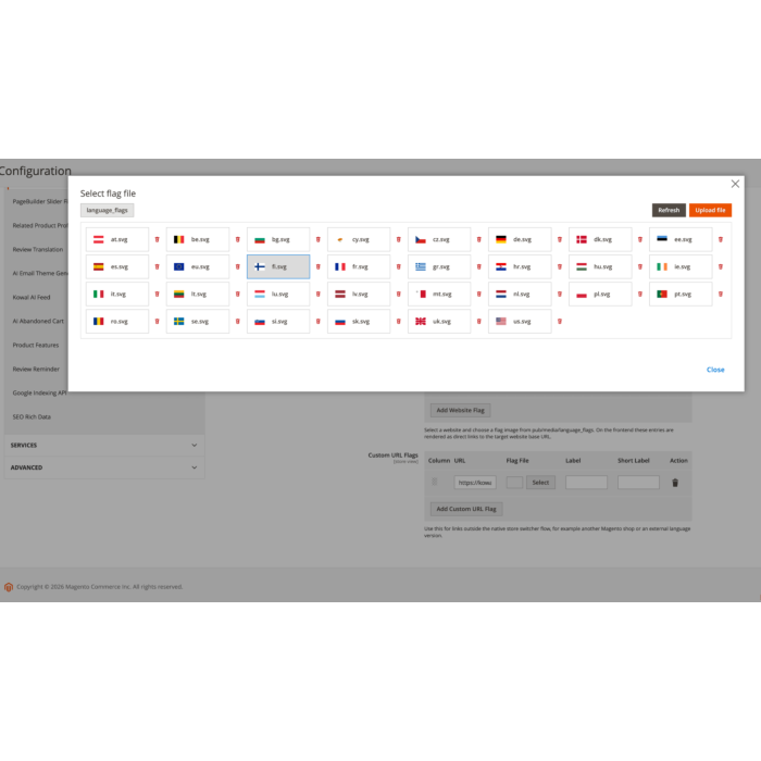 Language Flags-module voor Magento 2