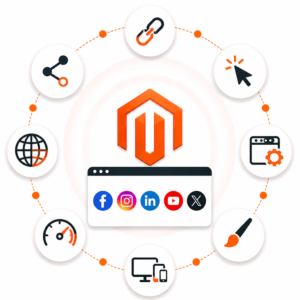 Magento 2-module – socialmedia-iconen met links naar profielen