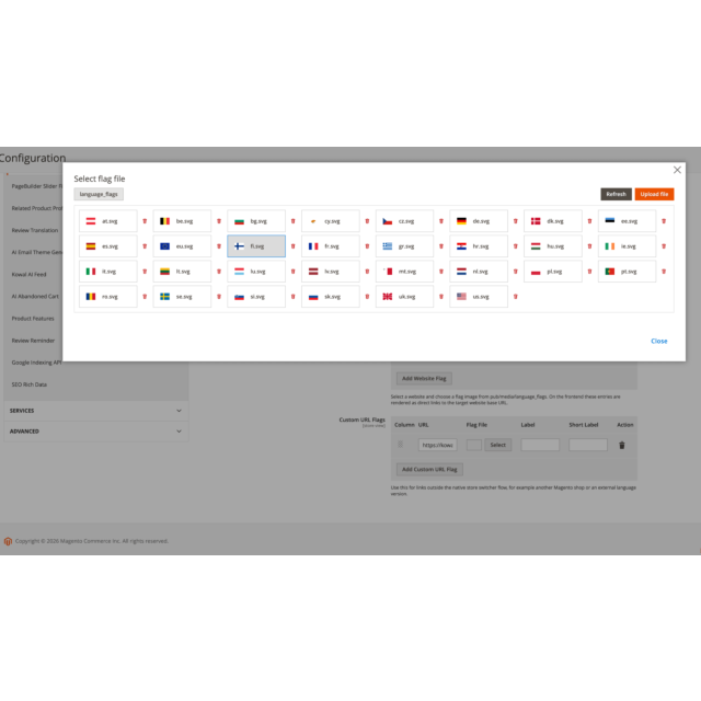 Language Flags-module voor Magento 2
