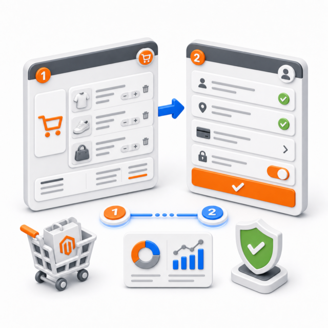 De ce checkoutul în doi pași în Magento 2 este mai bun decât One Step Checkout